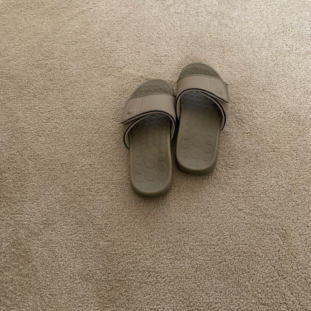 Tan VIONIC unisex Slide Sandals
